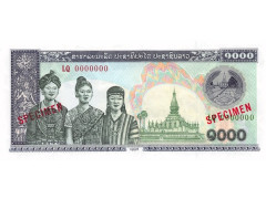 Банкнота Лаос 1000 (тысяча) кип 1998 год. Pick 32AaS. UNC